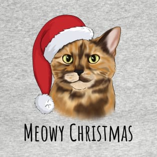 Tortie Santa Cat T-Shirt